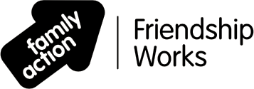 Friendship works (logo in black)